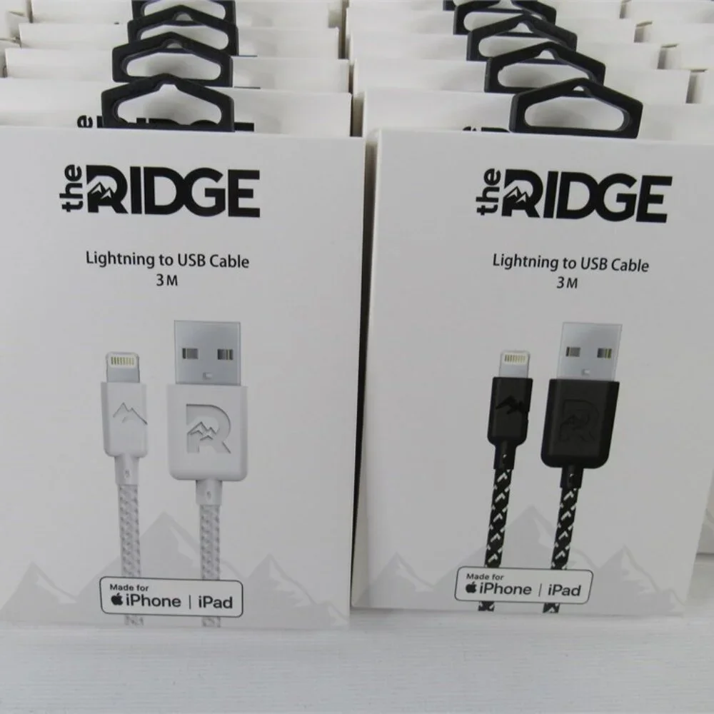 4 iPhone Chargers The Ridge Lightning to USB Cables, 3M